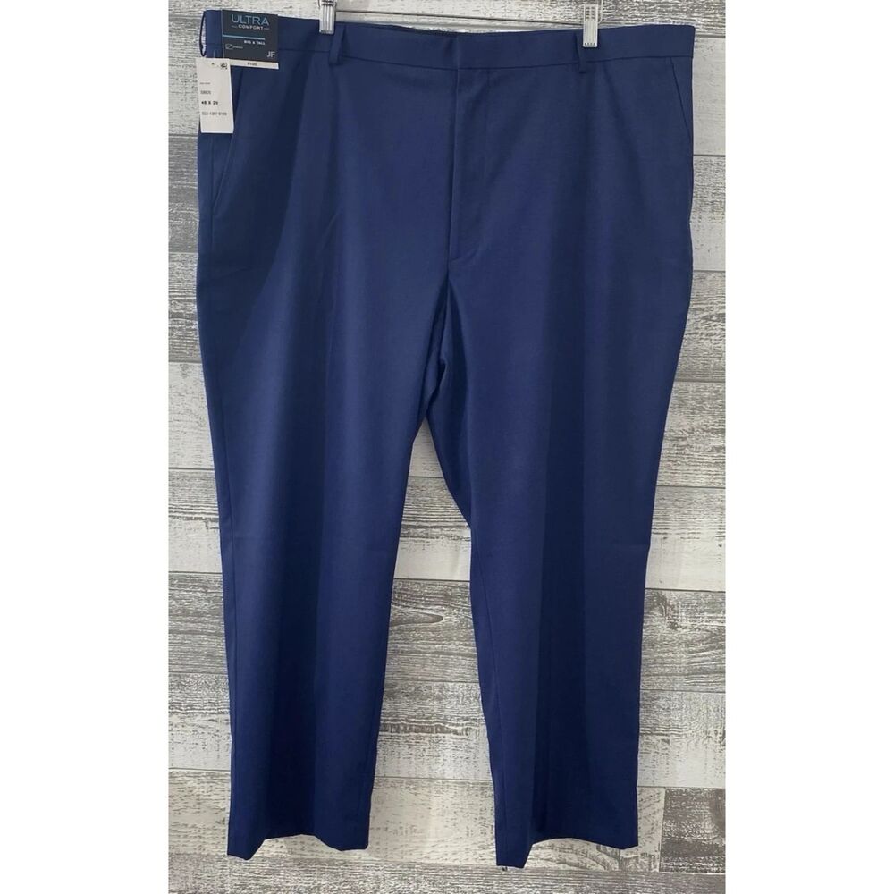 JF J.Ferrar Ultra Comfort Stretch Fit Navy Blue Dress Pants Men's 48x29 (NWT)